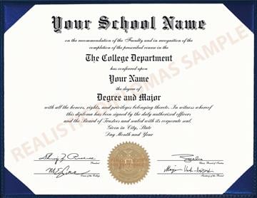 Buy Replacement and Novelty Fake College & University Diplomas